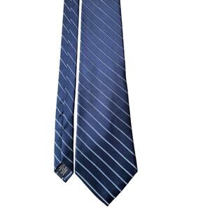 Jones New York Men's Blue Light Blue Striped Tie 30" x 3.75"